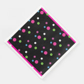 Glow-Party-Punkte Serviette (Ecke)