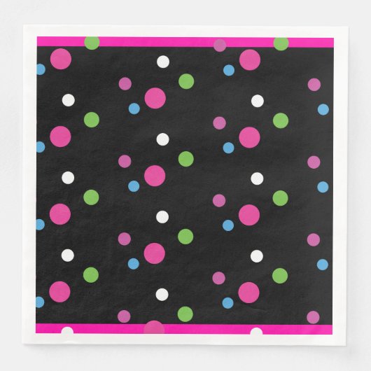Glow-Party-Punkte Serviette (Vorderseite)
