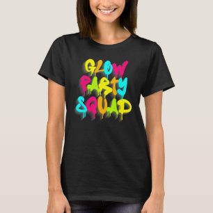 Glow Party Squad Farbiger Farb-Splatter-Effekt Pa T-Shirt