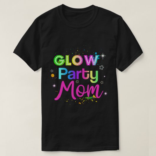 Glow Party Squad Mama Paint Spritzer Glow Party Ma T-Shirt (Design vorne)