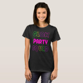 Glow Party Squad Neon Lights Party 3 T-Shirt (Vorne ganz)