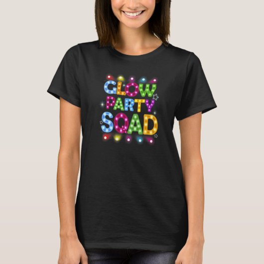 Glow Party Squad Paint Splatter Effect Glow Party T-Shirt (Vorderseite)