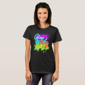 Glow Party Squad Paint Splatter Effect Let's Glow T-Shirt (Vorne ganz)