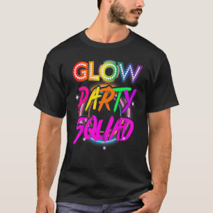 Glow Party Squad Paint Spritzer Effect Glow Party T-Shirt