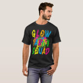 Glow Party Squad Paint Spritzer Effect Glow Party T-Shirt (Vorne ganz)