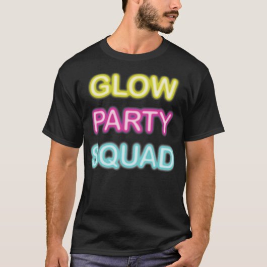 Glow Party Squad Shirt - Neon Glow Party Shirt Clu (Vorderseite)