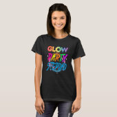 Glow Party Stiefvater   Paint Splatter Effekt Glow T-Shirt (Vorne ganz)