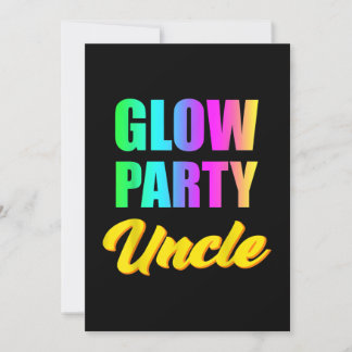 Glow Party Uncle 80s Birthday Party Group Einladung