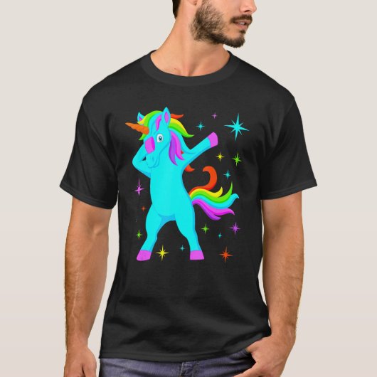 Glow Party Unicorn Squad Neon Lights Party T-Shirt (Vorderseite)