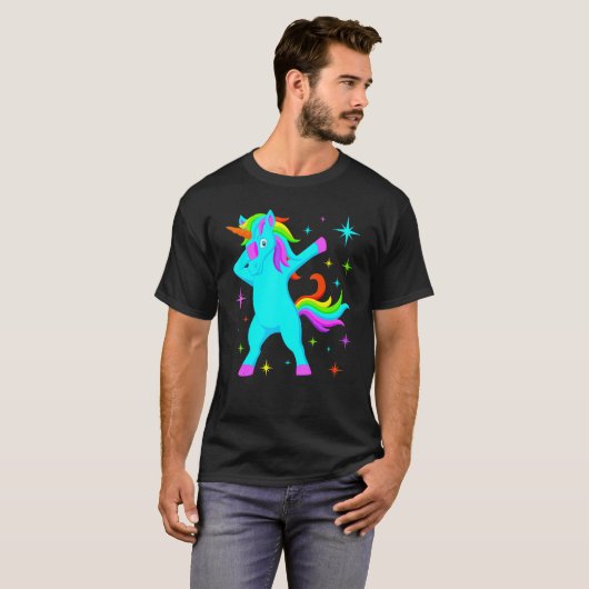 Glow Party Unicorn Squad Neon Lights Party T-Shirt (Vorne ganz)