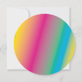 GLOW Rainbow Splash Bar Bat Mitzvah Einladung (Rückseite)