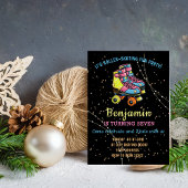 Glow & Roll Birthday bash Custom schwarz Einladung