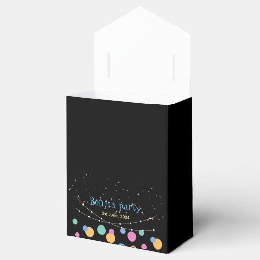 Glow & Roll Birthday bash Custom schwarz Geschenkschachtel (Geöffnet)