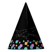 Glow & Roll Birthday Bash schwarz Partyhütchen (Rückseite)