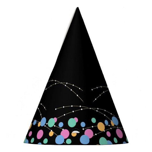 Glow & Roll Birthday Bash schwarz Partyhütchen (Links)