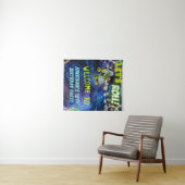 Glow Roller Skaten Birthday Party Begrüßungszeiche Wandteppich (Beispiel (Horizontal))