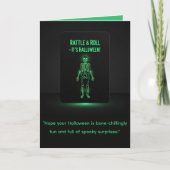 Glow Skeleton Halloween Card Karte (Vorderseite)