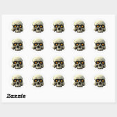 Glow Skull Runder Aufkleber (Blatt)
