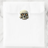 Glow Skull Runder Aufkleber (Tasche)