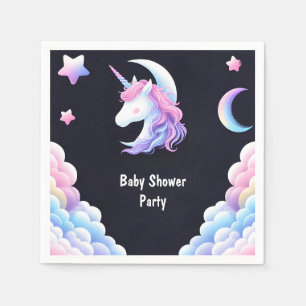 Glow Space Royal Pony Unicorn Baby Girl Dusche hin Serviette