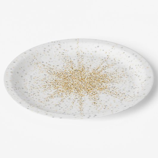 Glow Star 2 Pappteller (Schrägansicht)