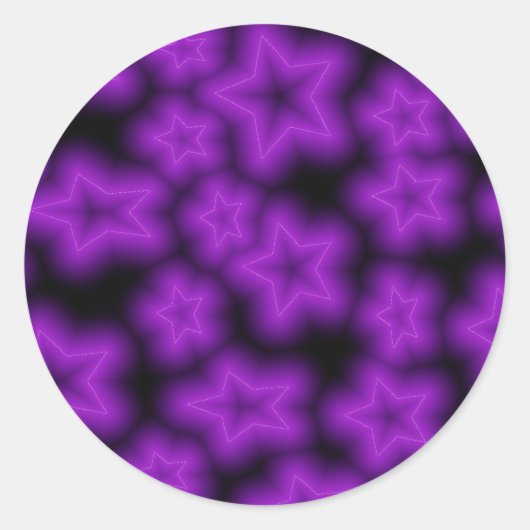 Glow Star Runder Aufkleber (Vorderseite)