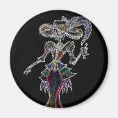 Glow Steampunk Catrina Magnet (Vorne)
