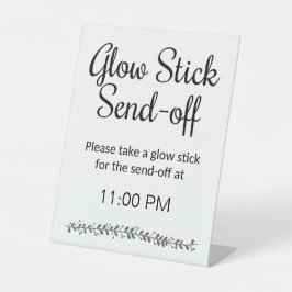 Glow Stick abschicken Neuauflage Empfang Hochzeit Sockelschild