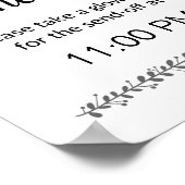 Glow Stick abschicken von Empfang Hochzeitszeichen Poster (Ecke)