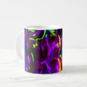 Glow Stick Rave Feuerkleckse Regenbogen Kaffeetasse (Vorderseite Links)