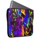 Glow Stick Rave Feuerkleckse Regenbogen Laptopschutzhülle (Vorne Rechts)