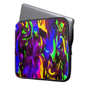 Glow Stick Rave Feuerkleckse Regenbogen Laptopschutzhülle (Vorderseite Links)