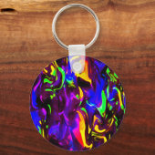 Glow Stick Rave Feuerkleckse Regenbogen Schlüsselanhänger (Vorderseite)