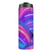 Glow Stripes - Vibrant & Dynamic Thermosbecher (Vorderseite)