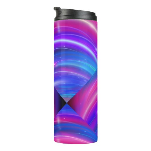 Glow Stripes - Vibrant & Dynamic Thermosbecher (Nach rechts gedreht)