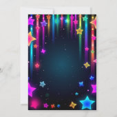 Glow Sweet 16 Sechzehn Retro 80er Neon Bright Einladung (Rückseite)