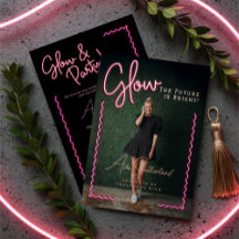 Glow The Future is Bright Fun Pink Neon Abschluss