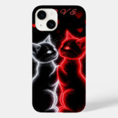 "Glow Together - Cat Couple Case" Case-Mate iPhone Hülle (Rückseite)