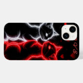 "Glow Together - Cat Couple Case" Case-Mate iPhone Hülle (Rückseite (Horizontal))