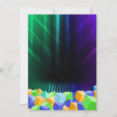 Glow Trampolin Park Party Einladung (Rückseite)