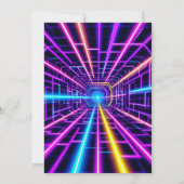 Glow-up Laser Tag Geburtstagskarte Einladung (Rückseite)