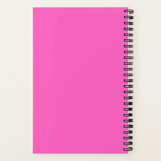 "Glow Up", rosa und schwarz Notizblock (Rückseite)