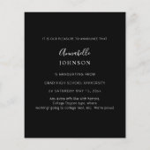 Glow - White & Black Graduate 6 Foto Flyer (Hinten)