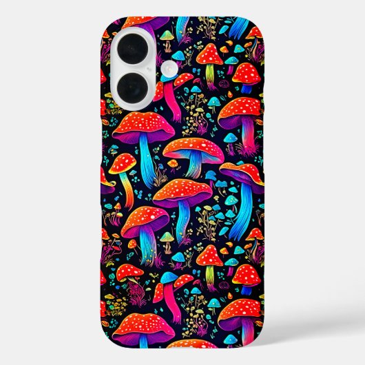 Glow your Vibe - Neon Shroom Case (Rückseite)