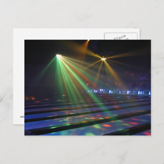Glow Zone Bowling Postkarte (Vorne/Hinten)