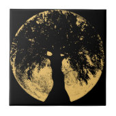 Glowees Mond-Eichen-Göttin Fliese (Vorderseite)