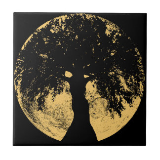 Glowees Mond-Eichen-Göttin Fliese