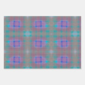 GLOWENDES KARIERTES WRAPPING-PAPIER GESCHENKPAPIER SET (Vorderseite 2)