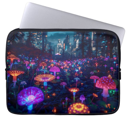 Glowfall Grove Neon 13' Laptopschutzhülle (Vorderseite)