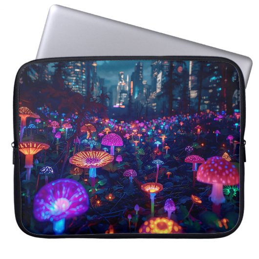 Glowfall Grove neon 15' Laptopschutzhülle (Vorderseite)